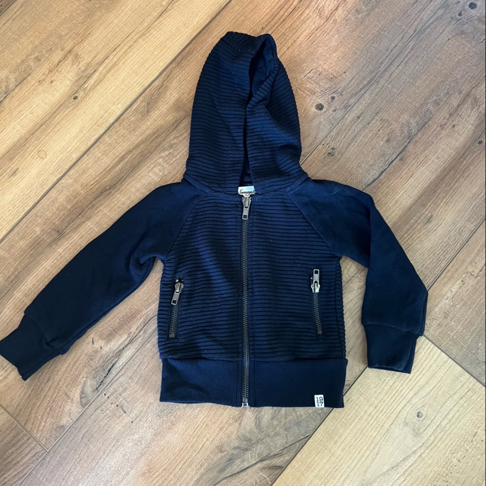 Sovereign Code Ribbed Zip-Up Hoodie